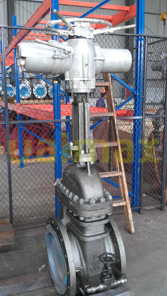 API 600 Electric Actuated Cast Gate Valves, OS&Y, 150LB