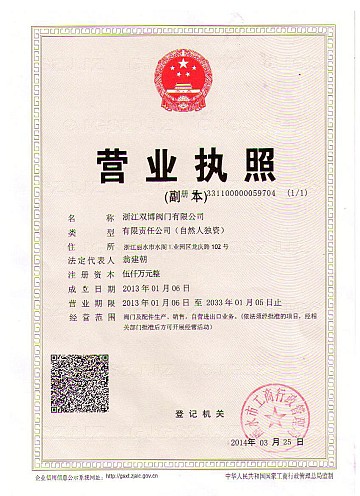 Valmax Valves Business License