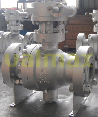 API 6D Cast Steel Trunnion Mounted Ball Valves 1500 LB